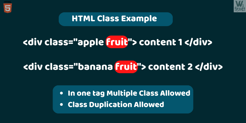 html class attribute in hindi